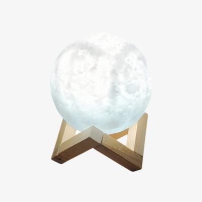 The Range Moon Lamp On Base - White