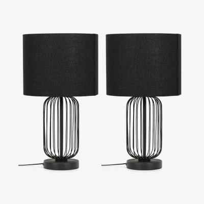 The Range Gabbia Touch Table Lamps - Set of 2 - Black