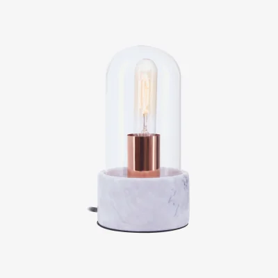 The Range Lamonte Bell Lamp with Grey Marble Base - Grey