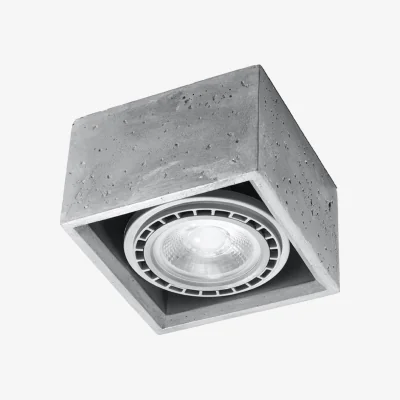The Range Ceiling lamp QUATRO 1 concrete - gray