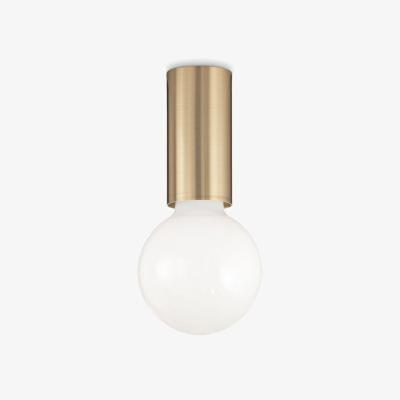The Range Petit Indoor 1 Light Semi Flush Ceiling Lamp - Brass Satin