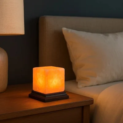 The Range Nepal Box Salt Lamp - Orange