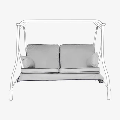 The Range Garden Swing Seat Cushion Outdoor Hammock - Grey / 2