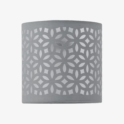 The Range Accent Table Lamp With Shade - Chrome & Grey