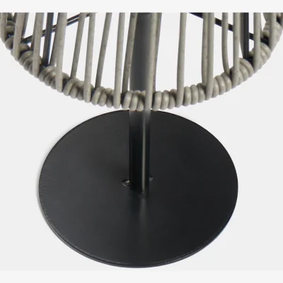 The Range Solar Rattan Floor Lamp - Grey