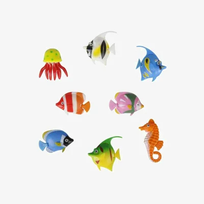 The Range Sea Creatures 8 Pack Multi-Colored Floor Bubble Lamp Addition - Multicolour