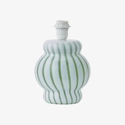 The Range Taffy Stripe Glass Table Lamp Base - Green