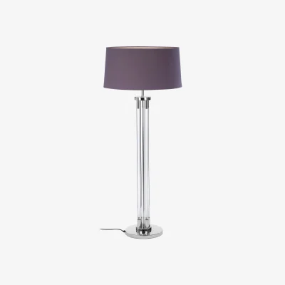 The Range Skye Tall Acrylic And Tubular Base Floor Lamp - Grey