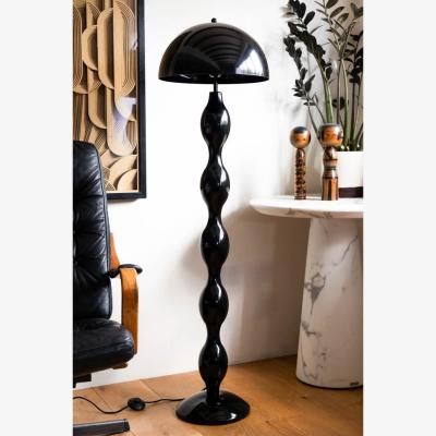 Rockett St George Black Wavy Retro Floor Light