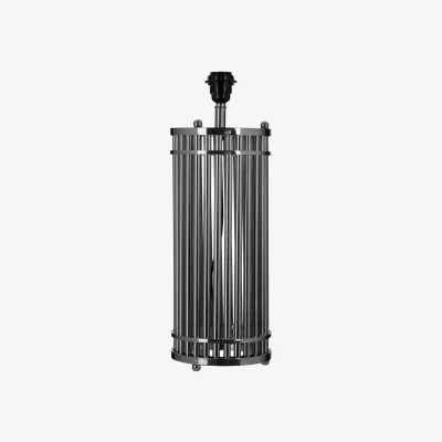 The Range Calvin Silver Finish Cylindrical Table Lamp - Silver