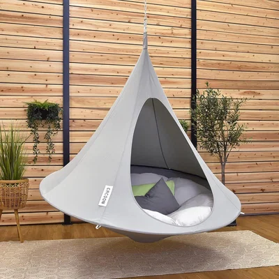The Range Cacoon Hanging Hammock Chair Indoor and Outdoor Swing Lounger - Grey