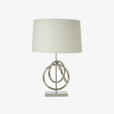 The Range Skye Table Lamp with Banded Base - Silver