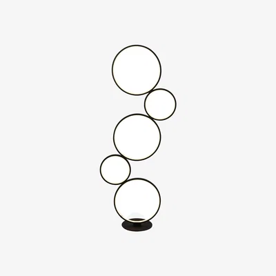 The Range Cirque 5 Light Ring Floor Lamp - Black