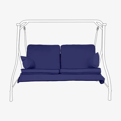 The Range Garden Swing Seat Cushion Outdoor Hammock - Navy / 2