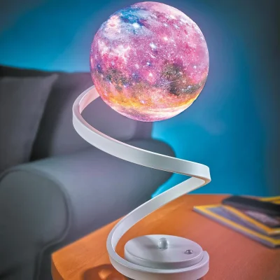 The Range Space Lamp with Curved Metal Stand - Multicoloured