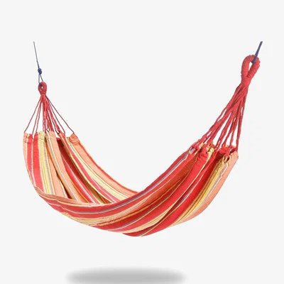 The Range Single Hammock with Travel Bag  Fittings Included - Orange