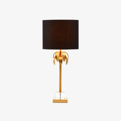 The Range Herta Gold Finish Palm Tree Design Table Lamp - Gold