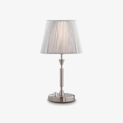 The Range Paris 1 Light Table Lamp - Satin Nickel