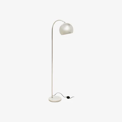 The Range Karter Floor Chrome Finish Lamp With White Base - Silver