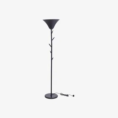 The Range Metal Floor Lamp with Coat Rack - Black