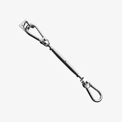 The Range Fixing Kit for Garden Hammock, Pad eyes and Turnbuckles - Silver / Stainless Steel