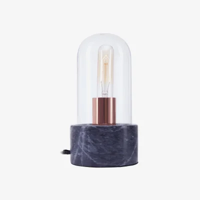 The Range Lamonte Bell Lamp with Black Marble Base - Black