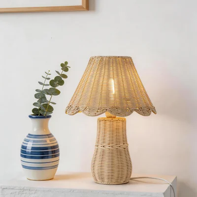 The Range Isla Rattan Table Lamp - Natural