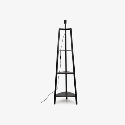 The Range Hiru 3 Tier Shelf Floor Lamp Base - Black