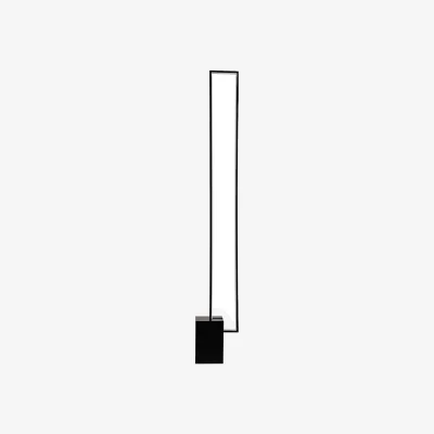 The Range Metal Rectangular LED Floor Lamp with Base - Black