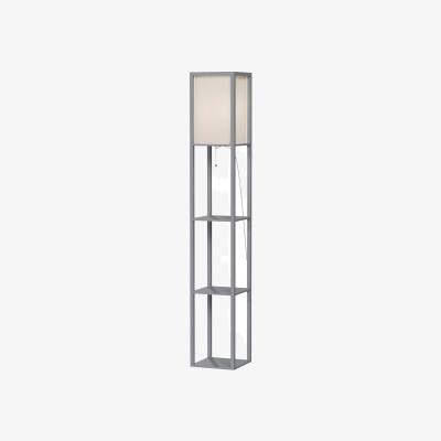 The Range Modern Floor Lamp For Living Room With 3 Shelves and USB Ports - Black