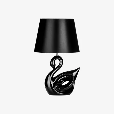 The Range Beth Swan Black Polyresin Table Lamp - Black