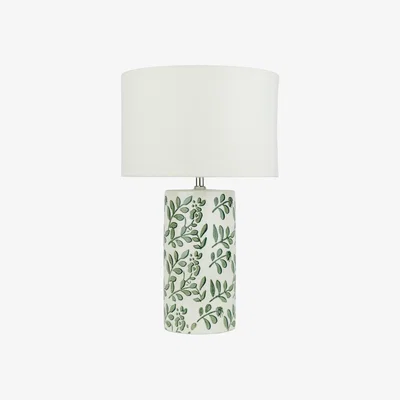The Range Botanical Ceramic Table Lamp - Green