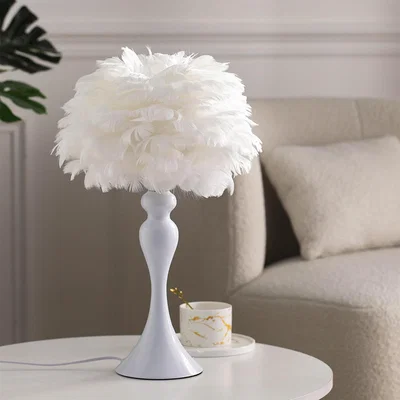 The Range Ceramic Feather Lamp - Ceramic White