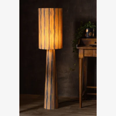 Rockett St George Amber Blurred Line Print Floor Lamp