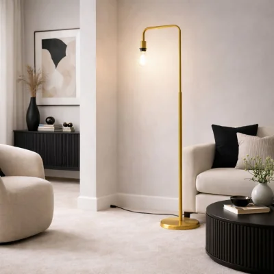 The Range CGC KYRA Angled Floor Lamp - Brushed Gold
