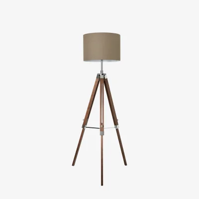 The Range Keegan Adjustable Wooden Tripod Floor Lamp - Natural