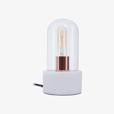 The Range Lamonte Bell Lamp with White Marble Base - White