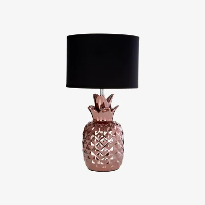 The Range Tiziano Pineapple Copper Ceramic Lamp - Gold