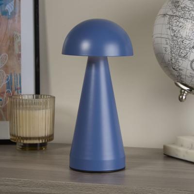 The Range Rechargeable Denim Dome Table Lamp - Blue