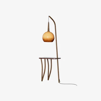 The Range Elegant Light Floor Lamp With Table - Rosewood