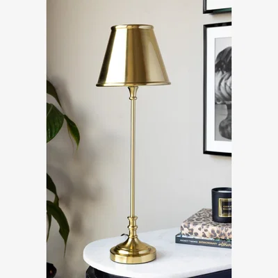 Rockett St George Brass Slim Table Lamp