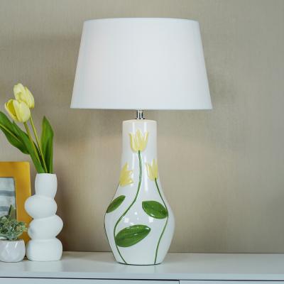 The Range Tulip Embossed Table Lamp - White