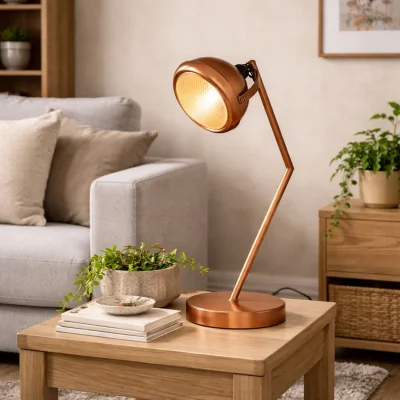 The Range Yllas Vintage Copper Table Lamp Lacquered Iron - Brown