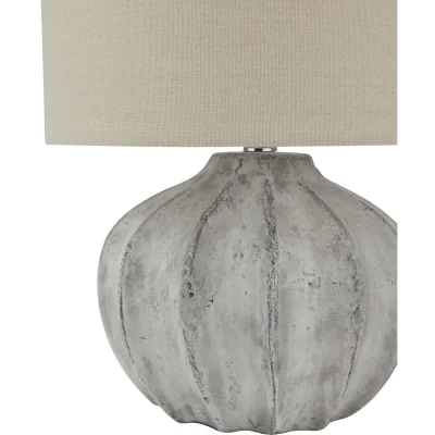 The Range Rustic Elegance Flute Table Lamp - Stone