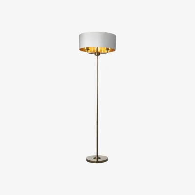 The Range Endon Collection Lighting Highclere Floor Lamp Brass - Brass