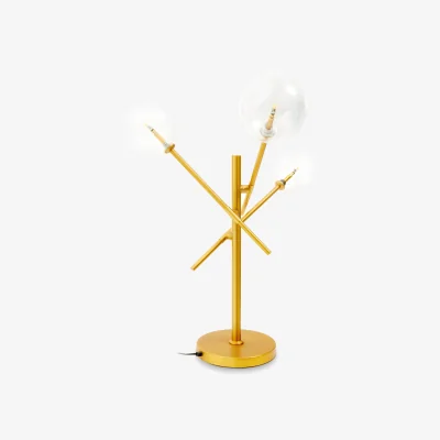 The Range Abira Three 3 Bulb Table Lamp - Gold