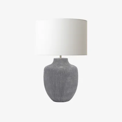 The Range Udine Ceramic Table Lamp Textured Grey