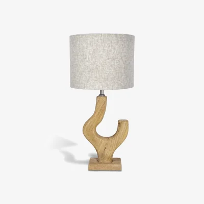 The Range Drift Arc Natural Table Lamp - Brown