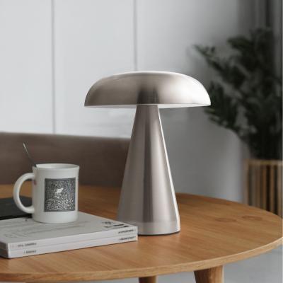 The Range Sheonly Small Mushroom-Shaped Tri-Color LED Table Lamp - Silver