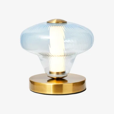 The Range Visconte Elias LED Glass Table Lamp - Satin Brass